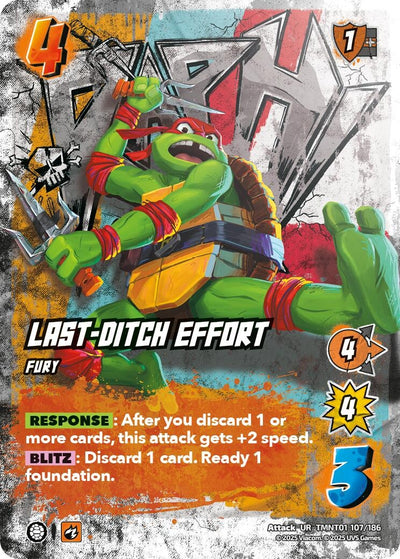 Last-Ditch Effort (TMNT01 107/186) (Teenage Mutant Ninja Turtles)