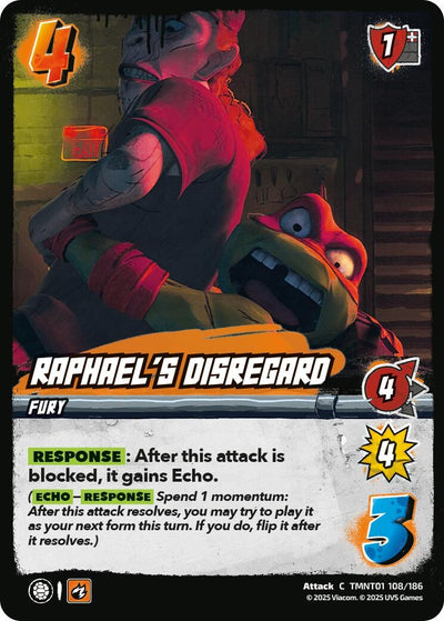 Raphael's Disregard (TMNT01 108/186) (Teenage Mutant Ninja Turtles)