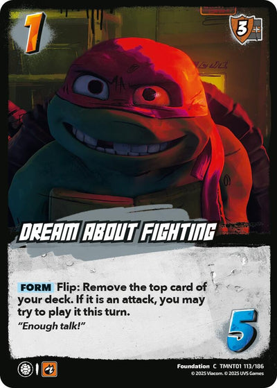 Dream About Fighting (TMNT01 113/186) (Teenage Mutant Ninja Turtles)
