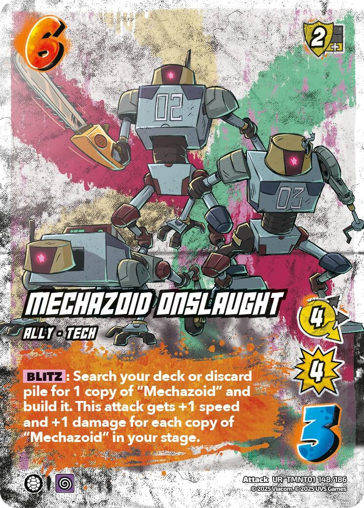 Mechazoid Onslaught (TMNT01 148/186) (Teenage Mutant Ninja Turtles)