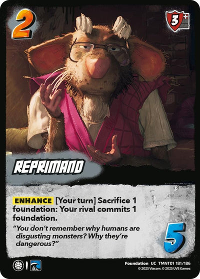 Reprimand (TMNT01 181/186) (Teenage Mutant Ninja Turtles)