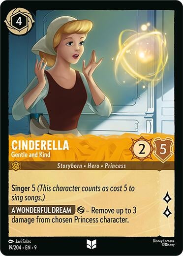 Image for Cinderella - Gentle and Kind (19/204) (Fabled) - Disney Lorcana