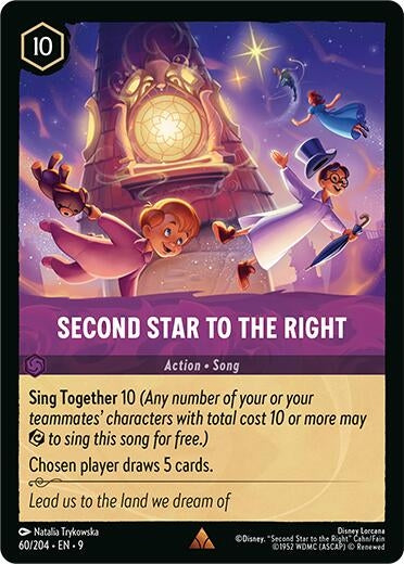 Image for Second Star to the Right (60/204) (Fabled) - Disney Lorcana