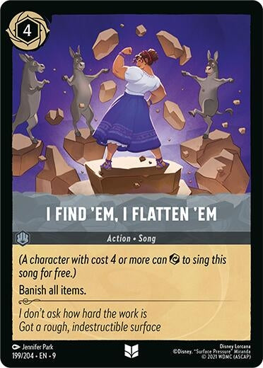 Image for I Find 'Em, I Flatten 'Em (199/204) (Fabled) - Disney Lorcana