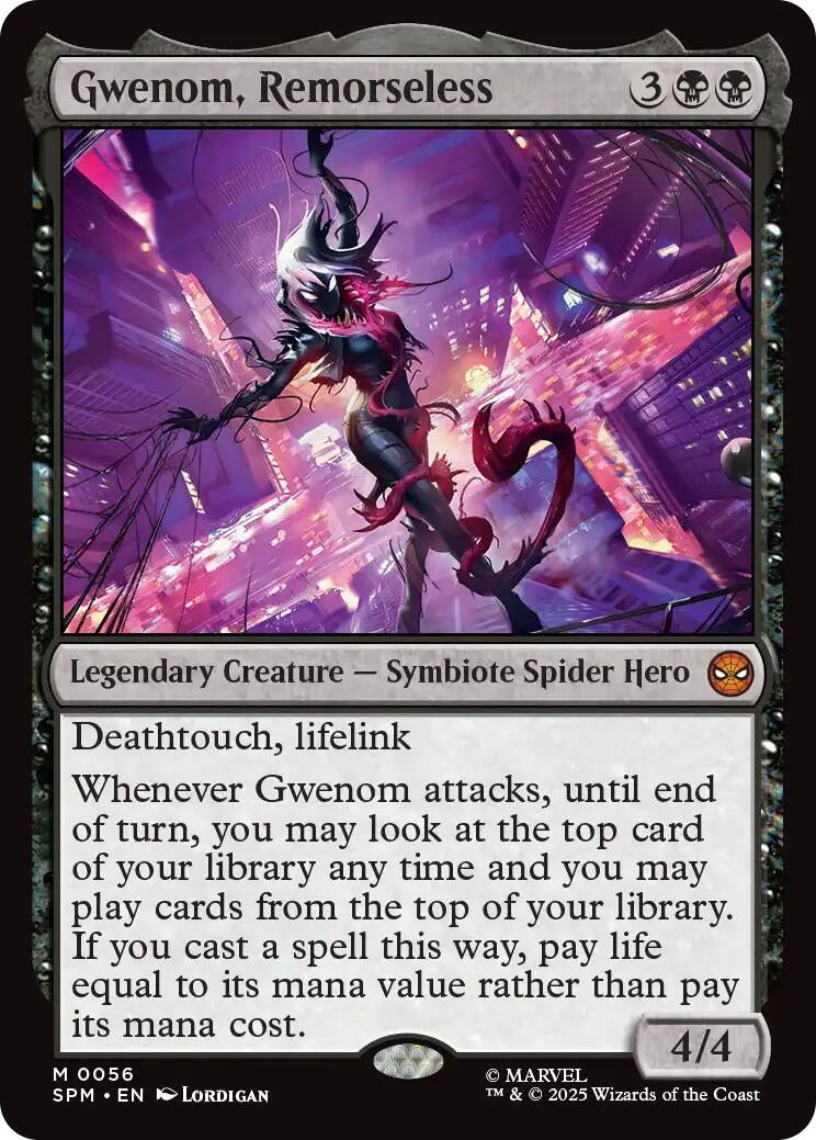 Image for Gwenom, Remorseless (56) (Marvel's Spider-Man) - Magic: The Gathering