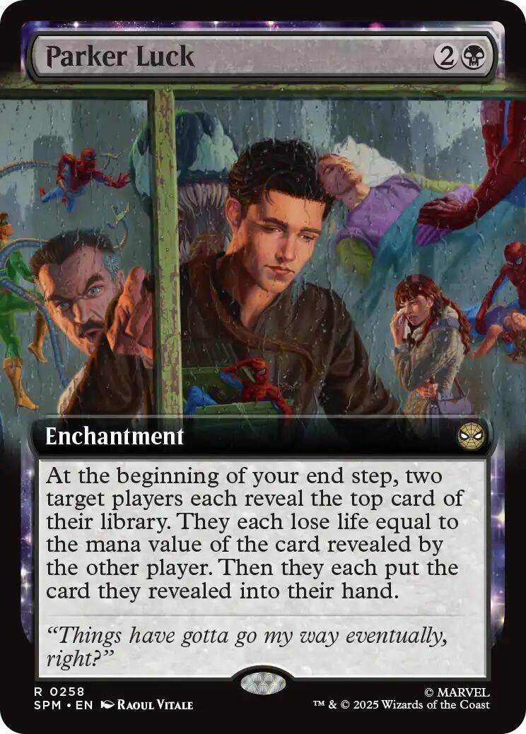 Image for Parker Luck (Extended Art) (258) (Marvel's Spider-Man) - Magic: The Gathering