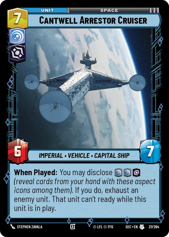 Image for Cantwell Arrestor Cruiser (37/264) (Secrets of Power) - Star Wars: Unlimited