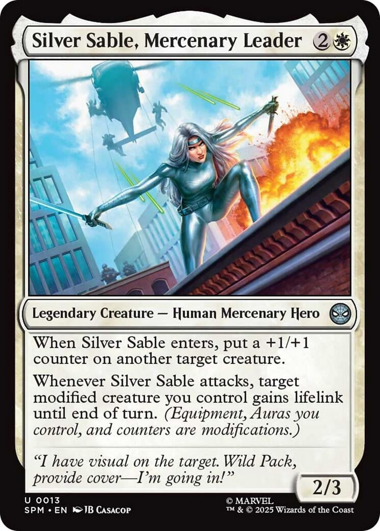 Image for Silver Sable, Mercenary Leader (Marvel's Spider-Man) - Magic: The Gathering
