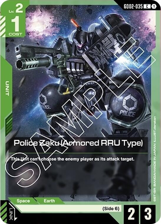Image for Police Zaku (Armored RRU Type) (GD02-035) (Dual Impact) - Gundam Card Game