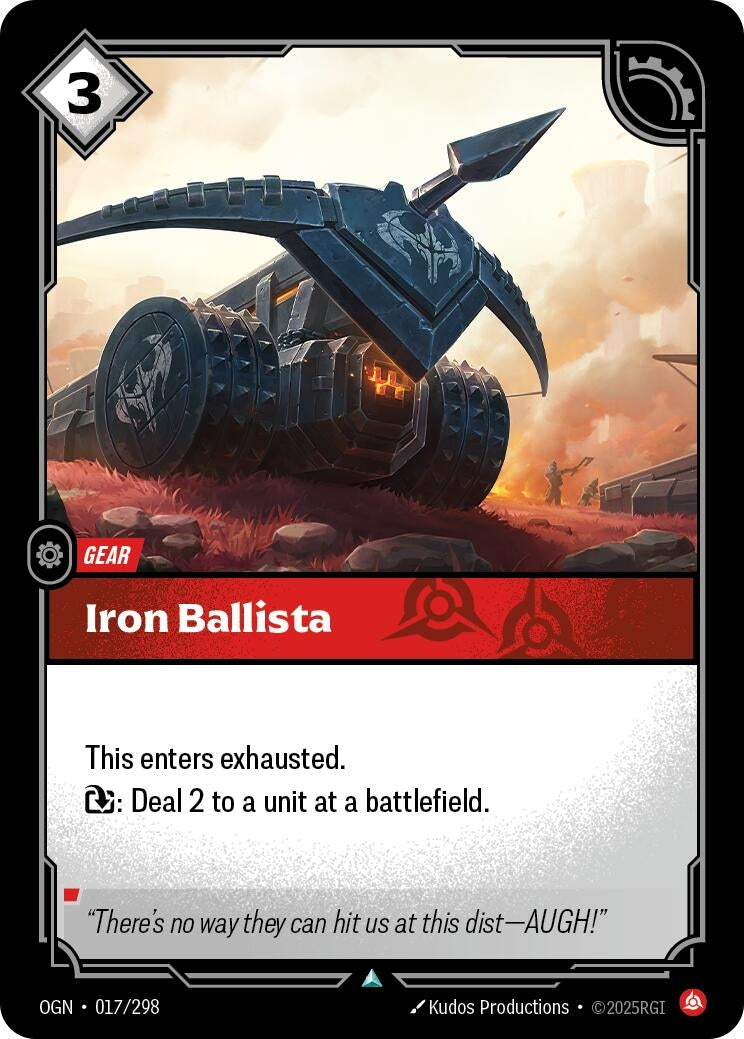 Image for Iron Ballista (017/298) (Origins) - Riftbound: League of Legends Trading Card Game