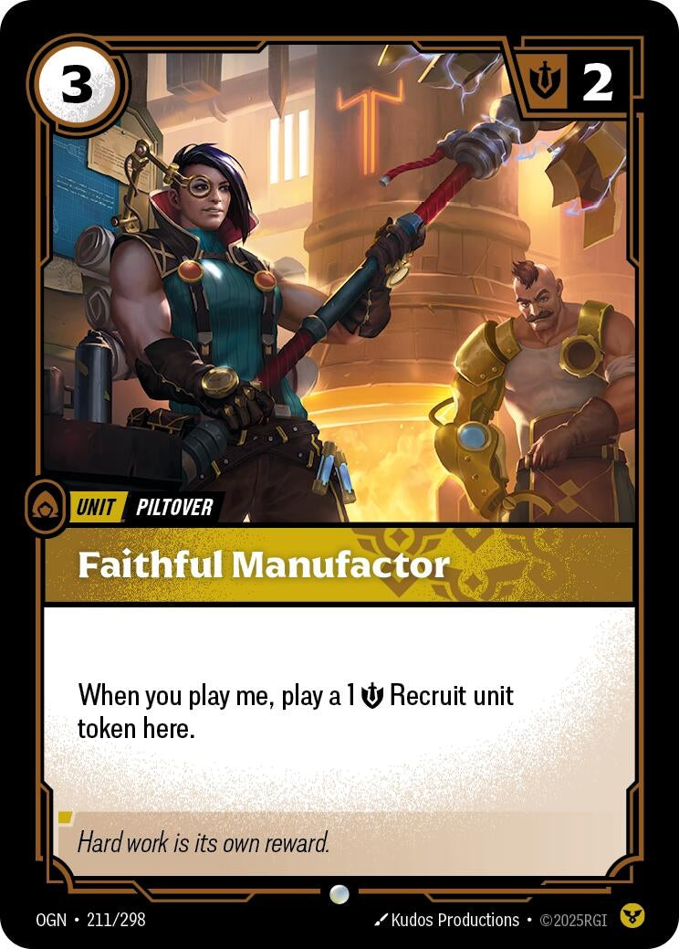 Image for Faithful Manufactor (211/298) (Origins) - Riftbound: League of Legends Trading Card Game
