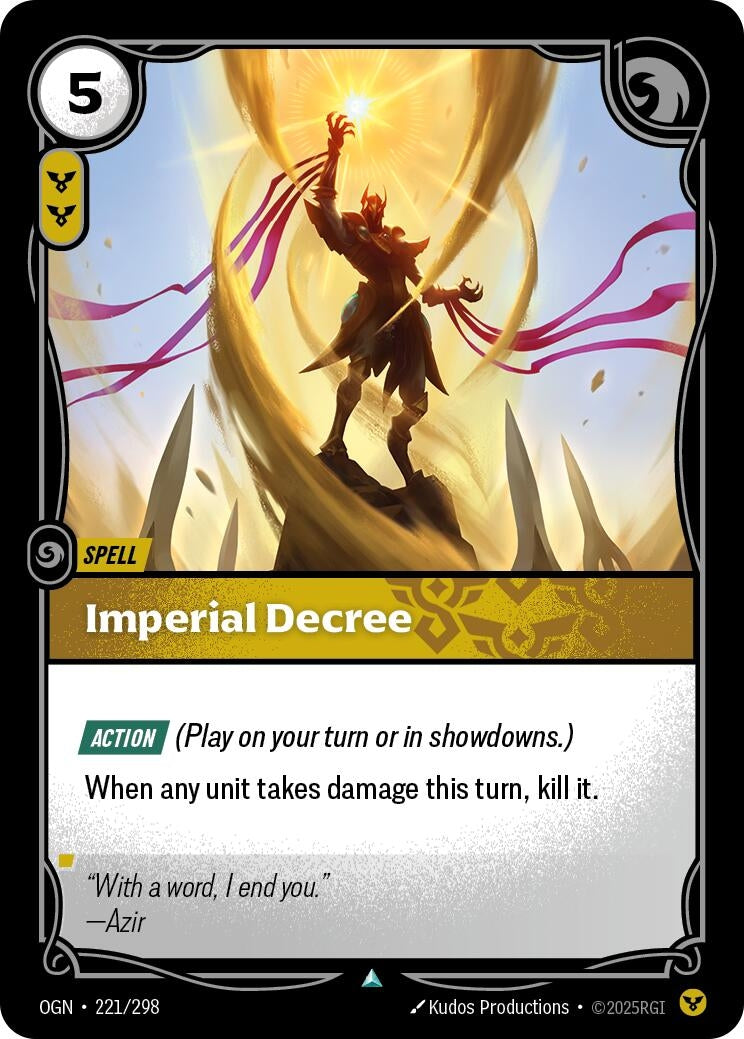 Image for Imperial Decree (221/298) (Origins) - Riftbound: League of Legends Trading Card Game
