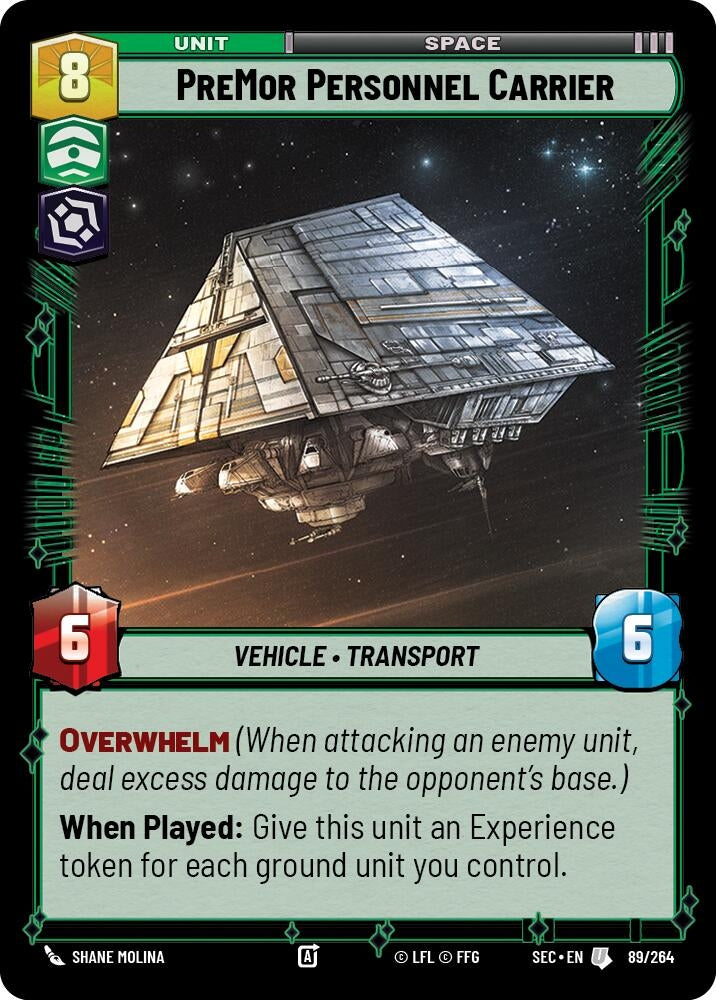 Image for PreMor Personnel Carrier (89/264) (Secrets of Power) - Star Wars: Unlimited