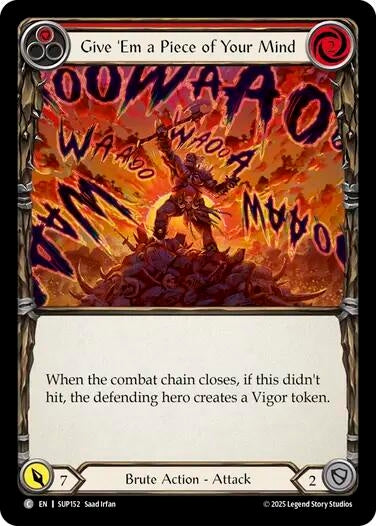 Give 'Em a Piece of Your Mind (Red) (SUP152) (Super Slam)