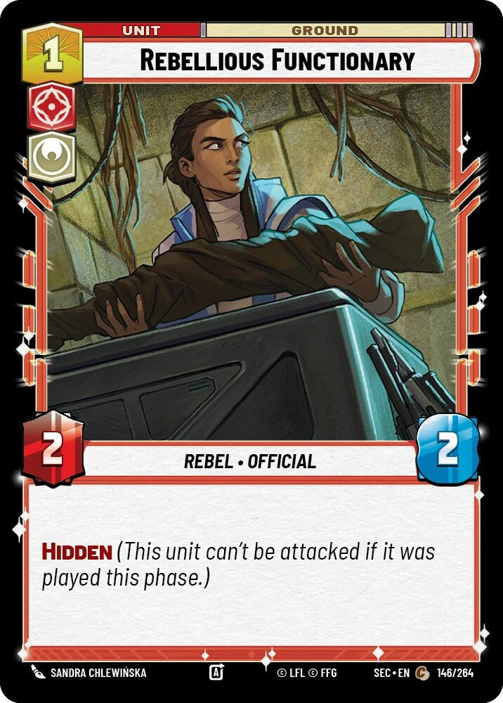 Image for Rebellious Functionary (146/264) (Secrets of Power) - Star Wars: Unlimited