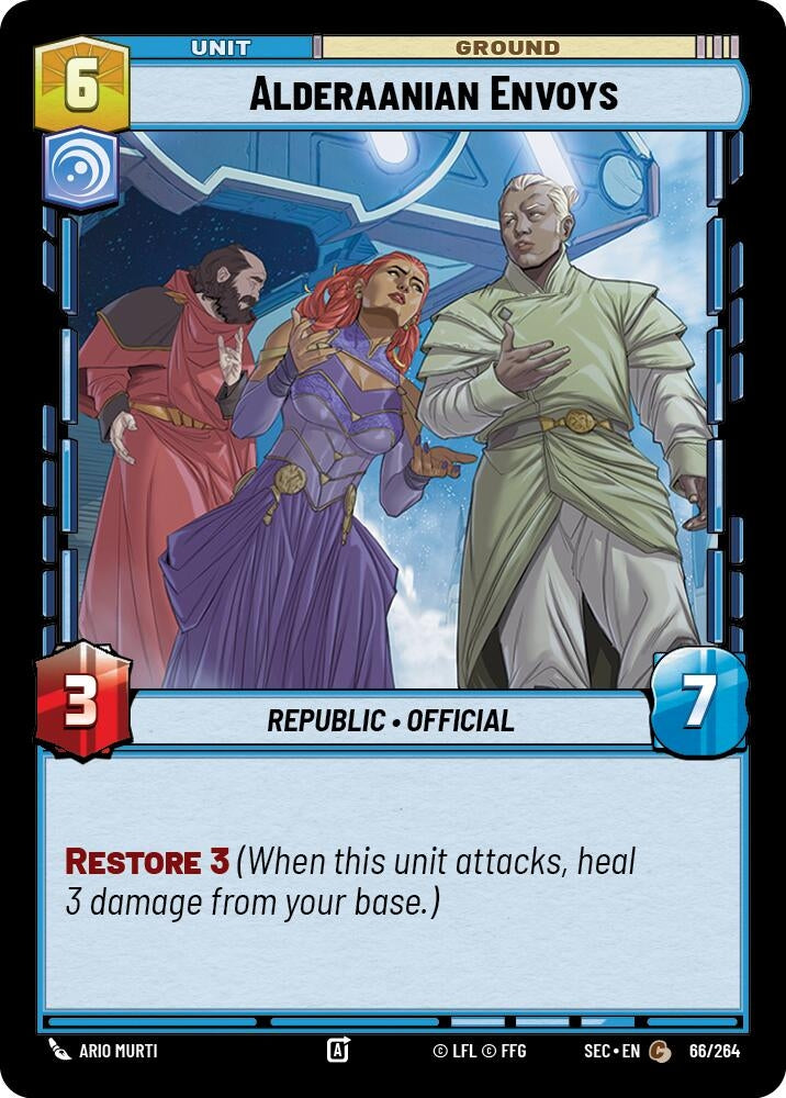 Image for Alderaanian Envoys (66/264) (Secrets of Power) - Star Wars: Unlimited
