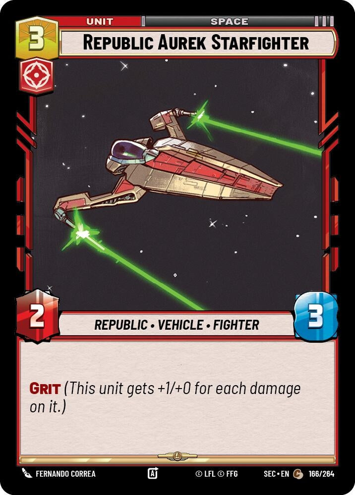 Image for Republic Aurek Starfighter (166/264) (Secrets of Power) - Star Wars: Unlimited