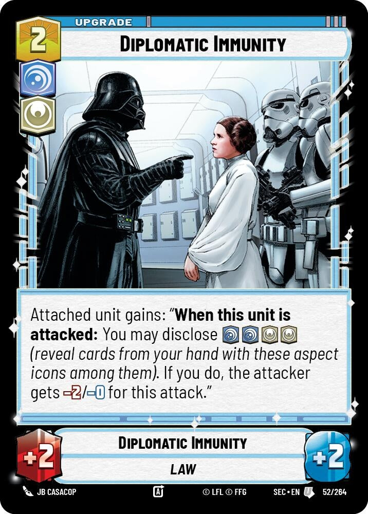 Image for Diplomatic Immunity (52/264) (Secrets of Power) - Star Wars: Unlimited