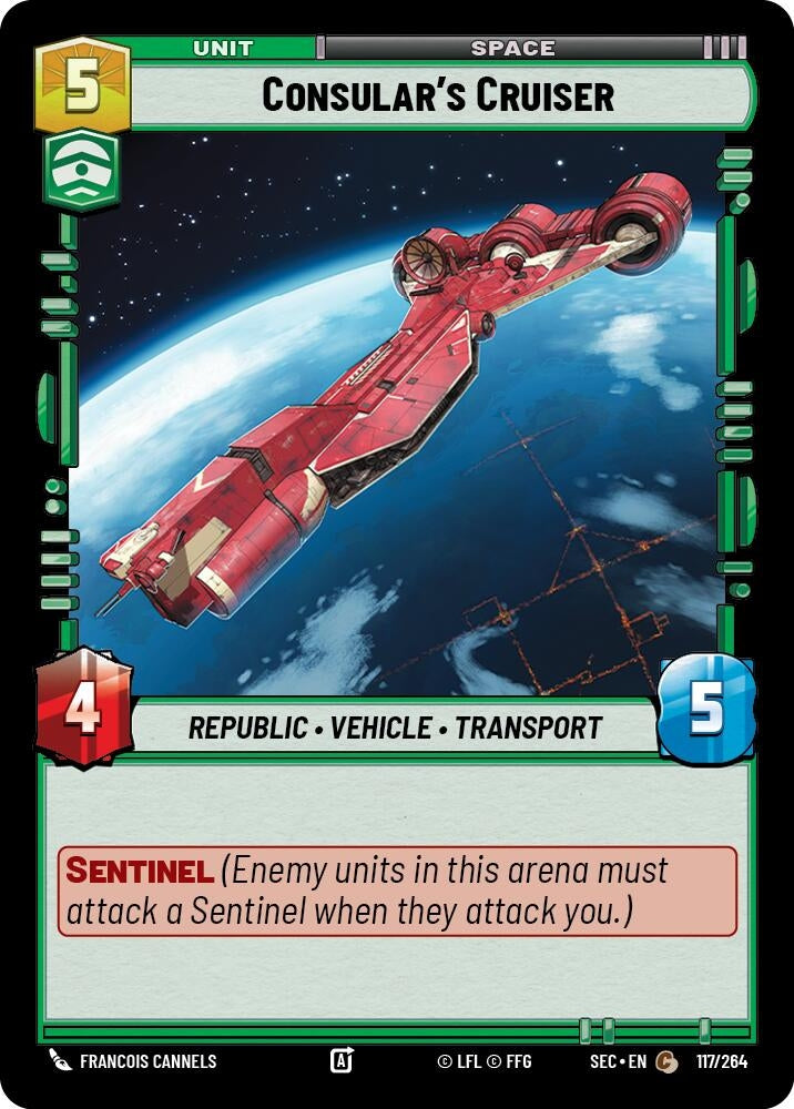 Image for Consular's Cruiser (117/264) (Secrets of Power) - Star Wars: Unlimited