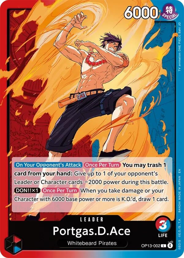 Image for Portgas.D.Ace (002) (OP13-002) (Carrying On His Will) - One Piece Card Game
