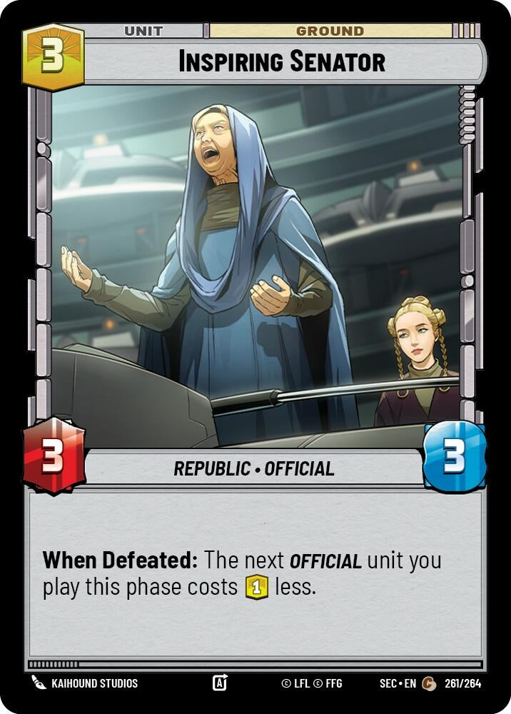 Image for Inspiring Senator (261/264) (Secrets of Power) - Star Wars: Unlimited