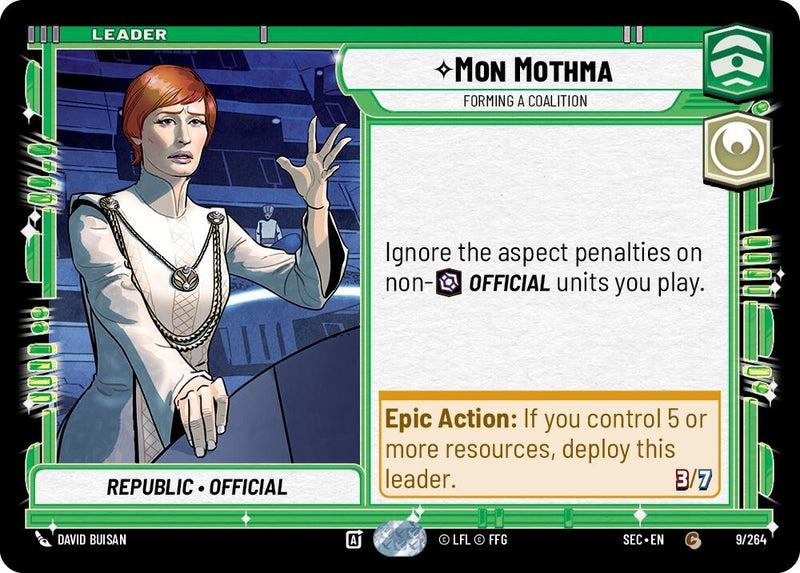 Image for Mon Mothma - Forming a Coalition (9/264) (Secrets of Power) - Star Wars: Unlimited