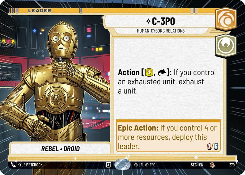 Image for C-3PO - Human-Cyborg Relations (Hyperspace) (279) (Secrets of Power) - Star Wars: Unlimited