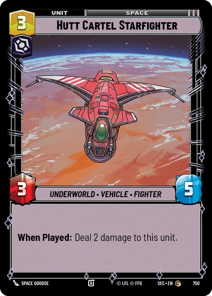 Image for Hutt Cartel Starfighter (Foil) (750) (Secrets of Power) - Star Wars: Unlimited