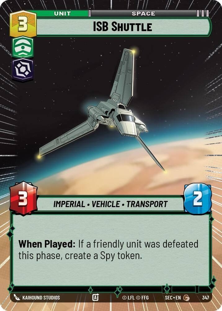 Image for ISB Shuttle (Hyperspace) (347) (Secrets of Power) - Star Wars: Unlimited