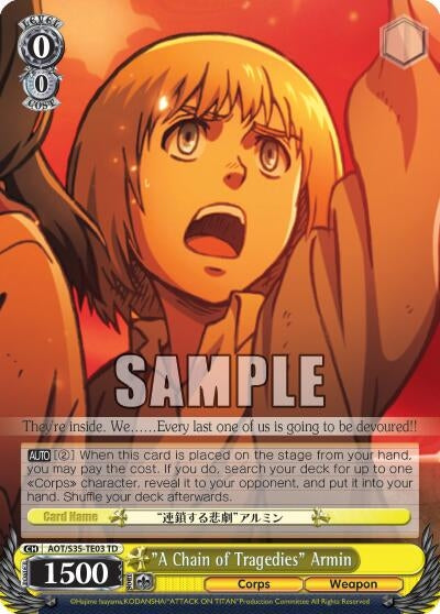 ’A Chain of Tragedies’ Armin (3503) [AOT/S35] - Weiss Schwarz Single