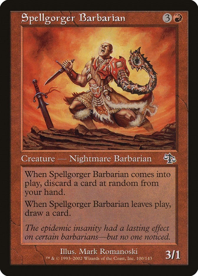 Spellgorger Barbarian (100) [JUD] - MTG Single