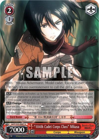 ’104th Cadet Corps Class’ Mikasa (35067) [AOT/S35] - Weiss Schwarz Single