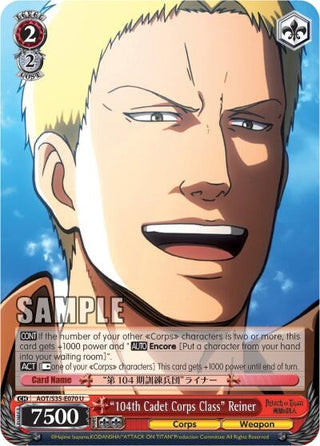 ’104th Cadet Corps Class’ Reiner (35070) [AOT/S35] - Weiss Schwarz Single
