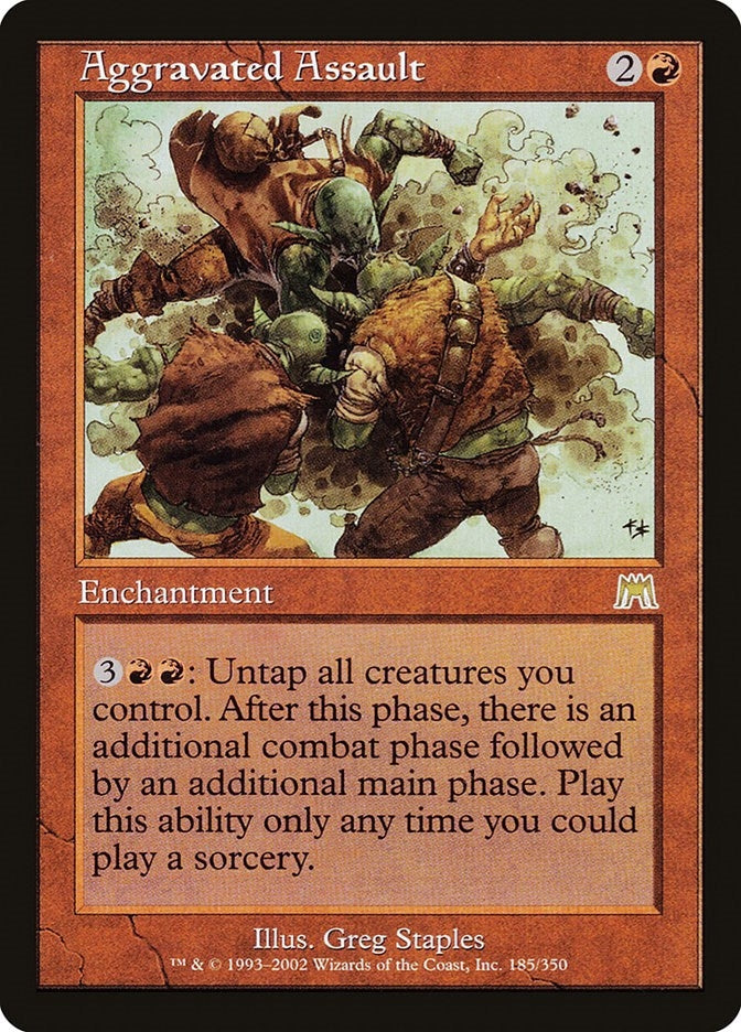 Aggravated Assault (185) [ONS] - MTG Single