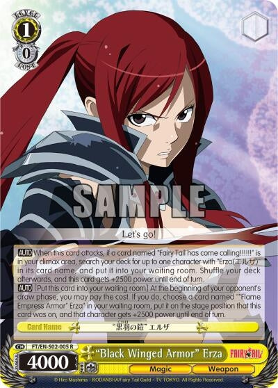 ’Black Winged Armor’ Erza (2005) [FT/EN-S02] - Weiss Schwarz Single