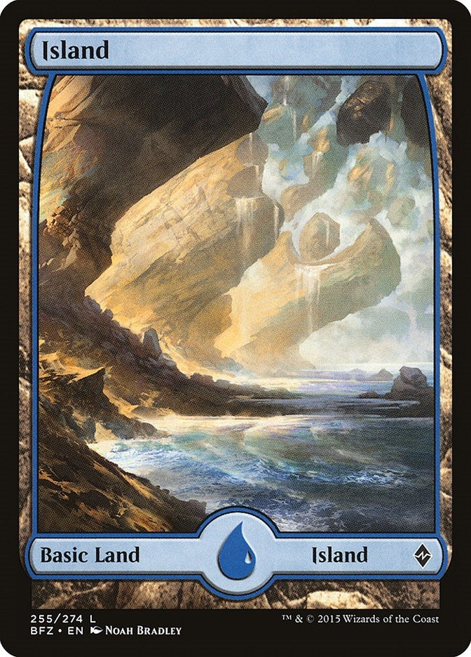 Island (255) - Full Art (255) [BFZ] - MTG Single