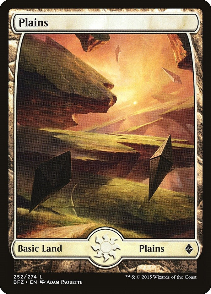Plains (252) - Full Art (252) [BFZ] - MTG Single