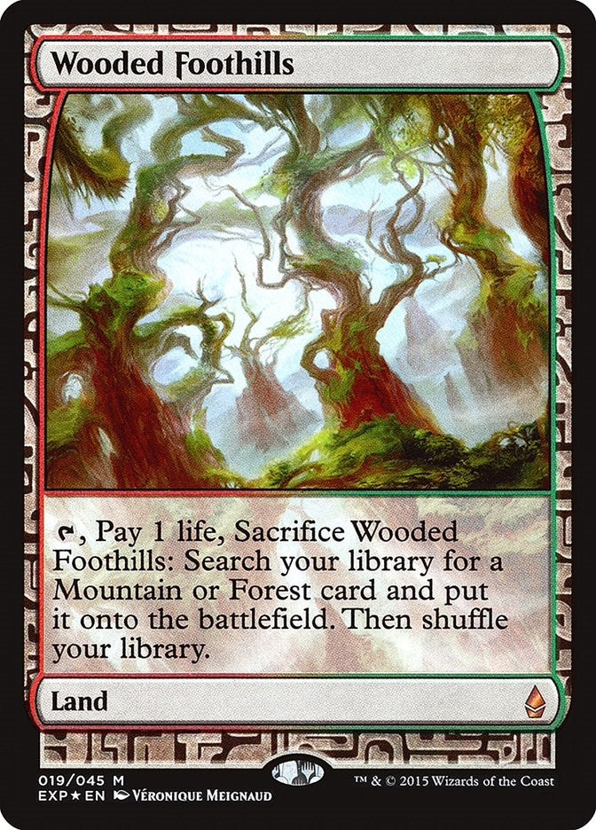 Wooded Foothills (19) [EXP] - MTG Single