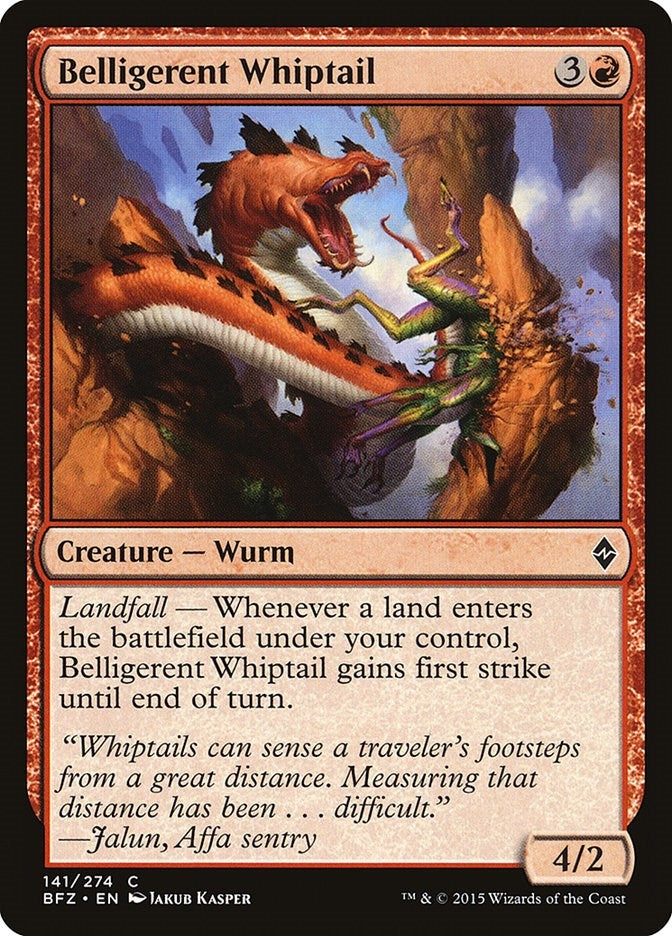 Belligerent Whiptail (141) [BFZ] - MTG Single