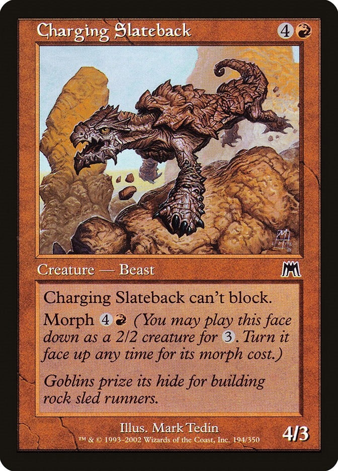 Charging Slateback (194) [ONS] - MTG Single