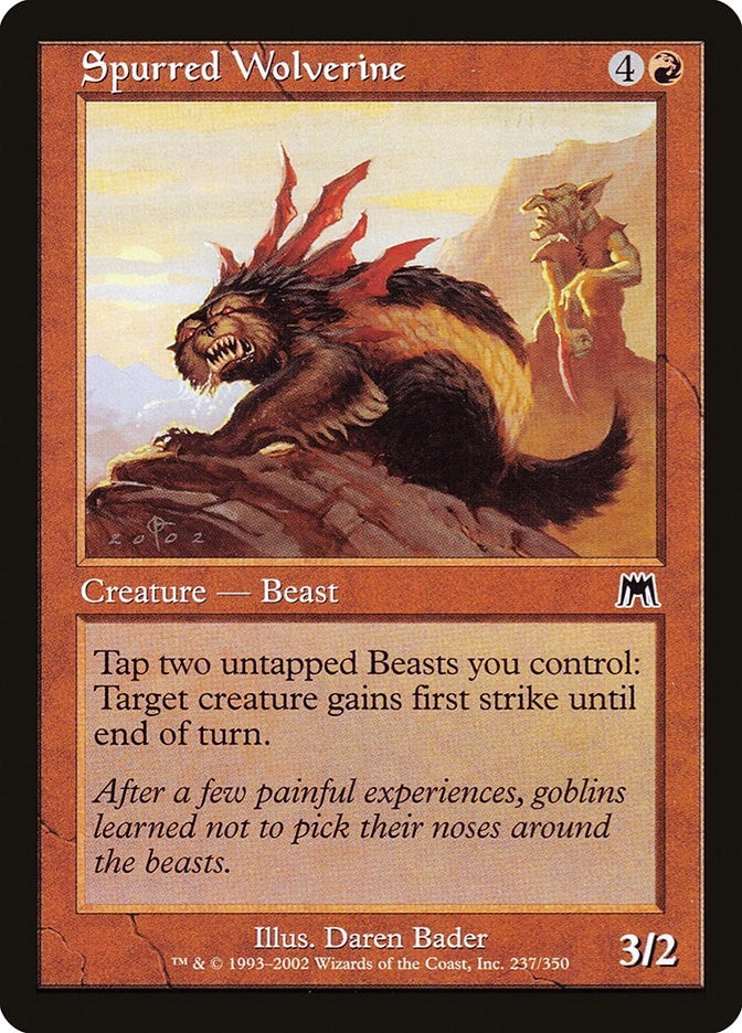 Spurred Wolverine (237) [ONS] - MTG Single