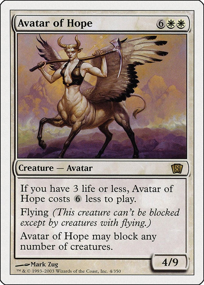 Avatar of Hope (4) [8ED] - MTG Single