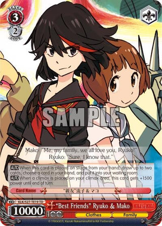 ’Best Friends’ Ryuko & Mako (2719) [KLK/S27] - Weiss Schwarz Single