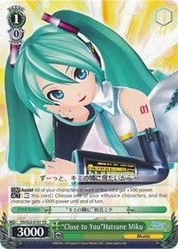 ’Close to You’Hatsune Miku (22101) [PD/S22] - Weiss Schwarz Single