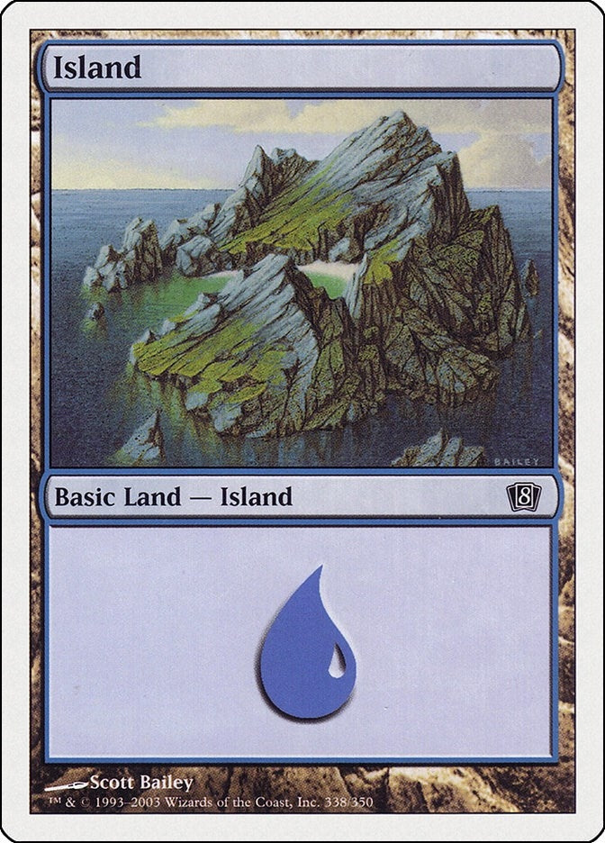 Island (338) (338) [8ED] - MTG Single