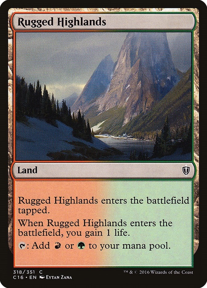Rugged Highlands (318) [C16] - MTG Single