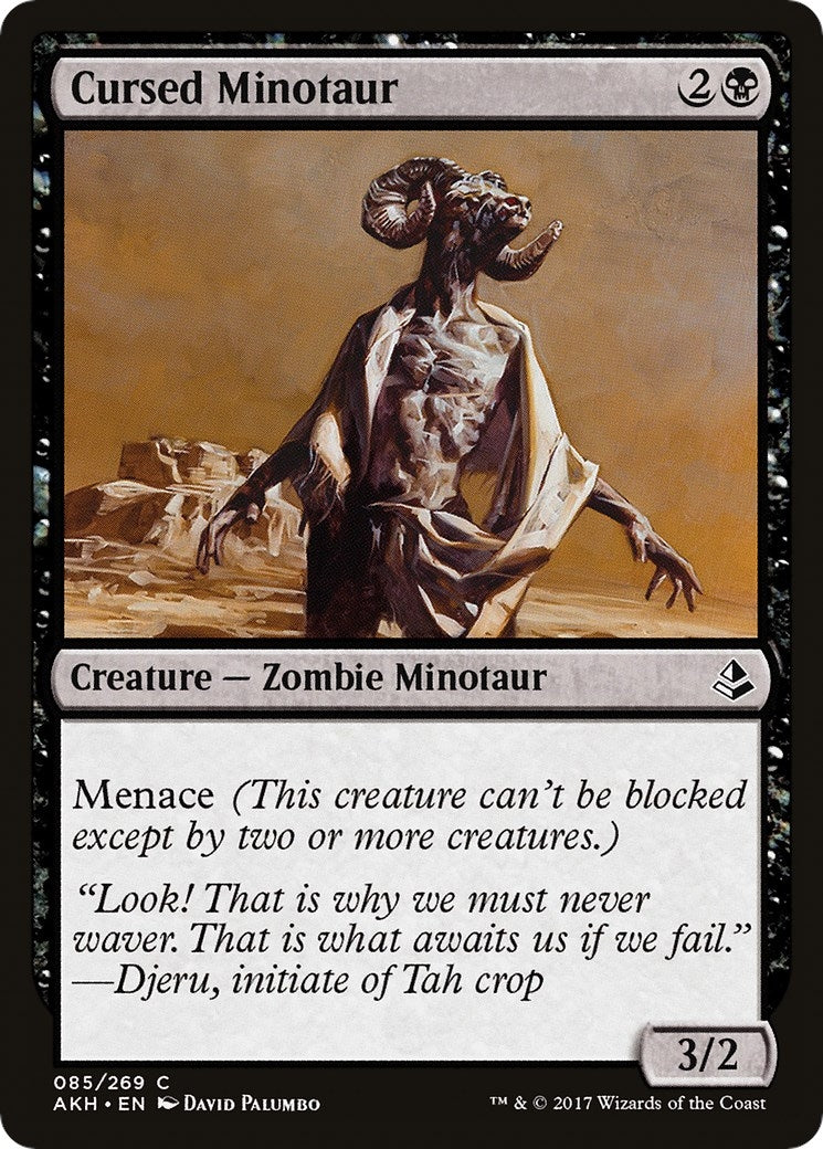 Cursed Minotaur (85) [AKH] - MTG Single