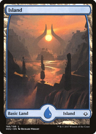 Island (186) - Full Art (186) [HOU] - MTG Single