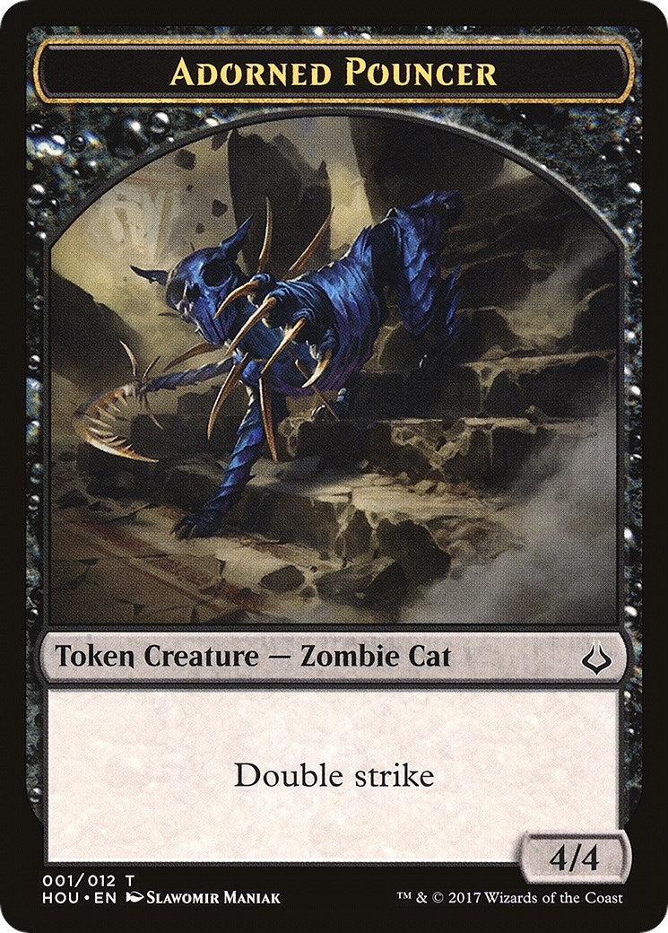 Adorned Pouncer // Warrior Double-Sided Token (0) [HOU] - MTG Single