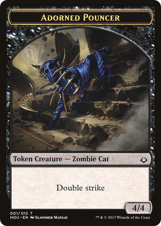 Adorned Pouncer // Warrior Double-Sided Token (0) [HOU] - MTG Single